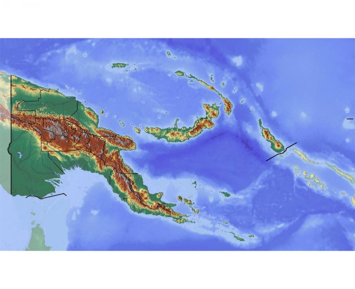 paapua uus-guinea topograafiline kaart