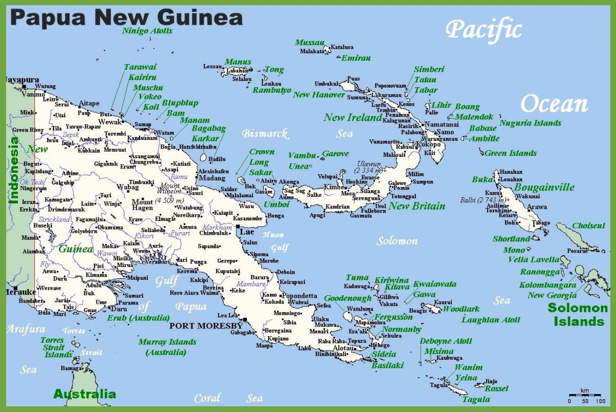 paapua uus-guinea kaart