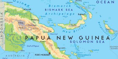 Kaart port moresby paapua uus-guinea