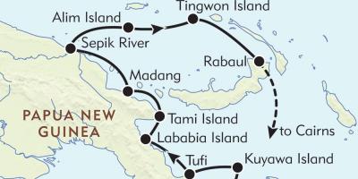 Kaart rabaul, paapua uus-guinea